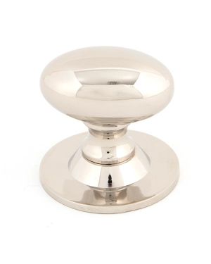 Polished Nickel Oval Cabinet Knob 40mm