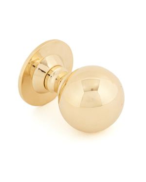 Polished Brass Ball Cabinet Knob 39mm