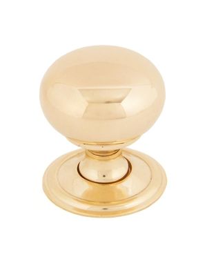 Polished Brass Mushroom Cabinet Knob 32mm
