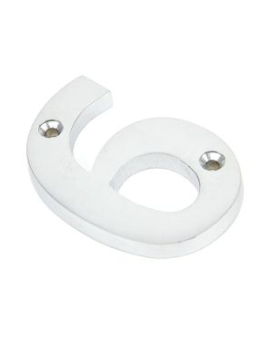 Satin Chrome Numeral 6