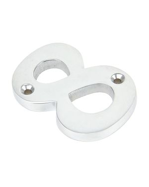Satin Chrome Numeral 8
