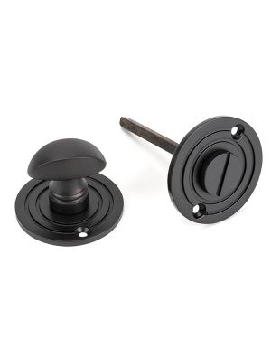 Aged Bronze Round Bathroom Thumbturn