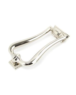 Polished Nickel Slimline Art Deco Door Knocker