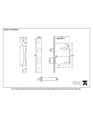 Black 2" 5 Lever Heavy Duty BS Sash Lock