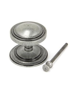 Pewter Art Deco Centre Door Knob