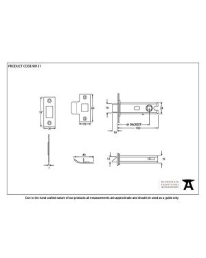 PVD Brass 4" Heavy Duty Latch