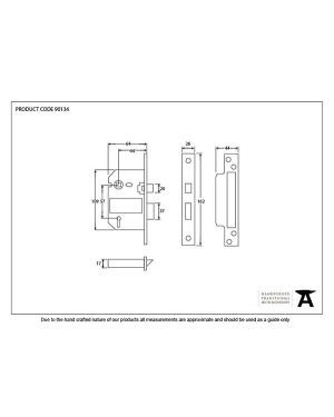 SS 2Â½" 5 Lever BS Sashlock