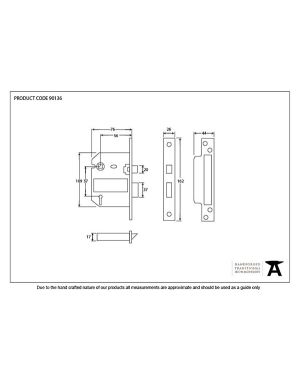 SS 3" 5 Lever BS Sashlock