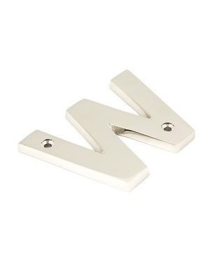 Polished Nickel Letter W
