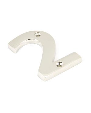 Polished Nickel Numeral 2