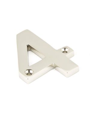 Polished Nickel Numeral 4