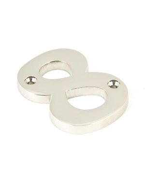 Polished Nickel Numeral 8