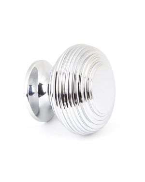 Polished Chrome Beehive Cabinet Knob 40mm