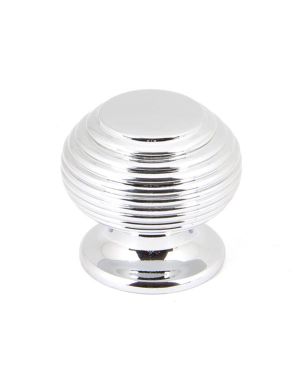 Polished Chrome Beehive Cabinet Knob 30mm