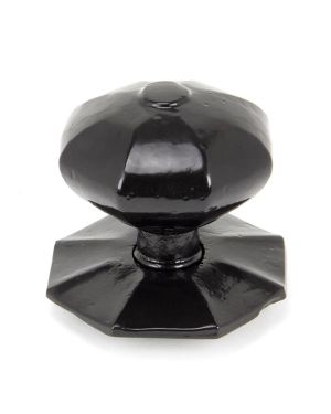 Black Octagonal Centre Door Knob - Internal