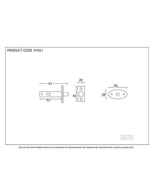 Satin Chrome Security Door Bolt