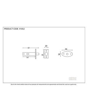 Black Security Door Bolt