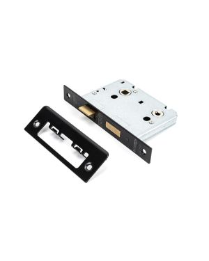 Black 3" Bathroom Mortice Lock