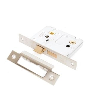 Nickel 3" Bathroom Mortice Lock