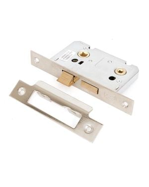 Nickel 2½" Bathroom Mortice Lock