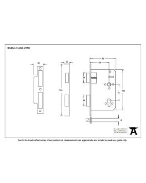 SS 60mm Backset 72mm Centre - Euro Sashlock