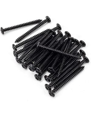 Black 10x2" Round Head Screws (25)