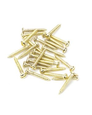 Polished Brass SS 4x½" Round Head Screws (25)