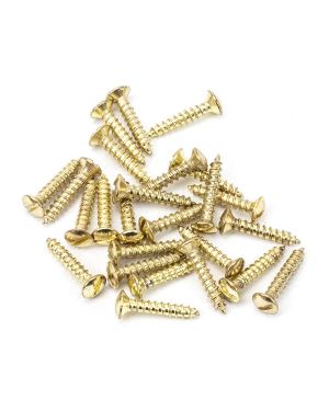 Polished Brass SS 4x¾" Countersunk Raised Head Screws (25)