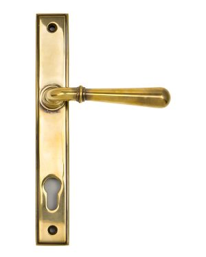 Aged Brass Newbury Slimline Lever Espag. Lock Set