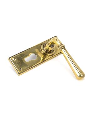 Aged Brass Newbury Lever Euro Lock Set