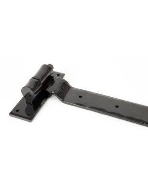 Black 24" Hook & Band Hinge - Cranked (pair)