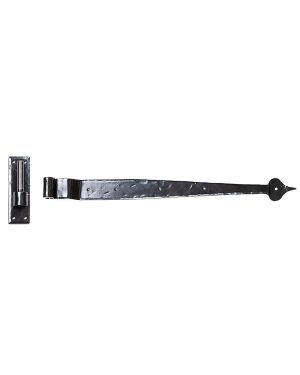 Black 24" Hook & Band Hinge - Cranked (pair)