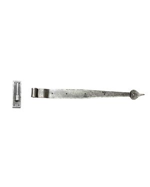 Pewter 24" Hook & Band Hinge - Cranked (pair)