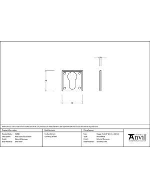 External Beeswax Avon Euro Escutcheon