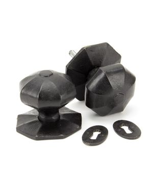 External Beeswax Large Octagonal Mortice/Rim Knob Set