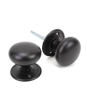 Aged Bronze 57mm Mushroom Mortice/Rim Knob Set