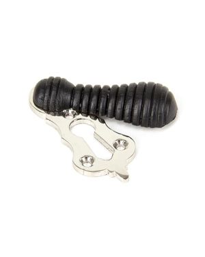 Ebony & Polished Nickel Beehive Escutcheon
