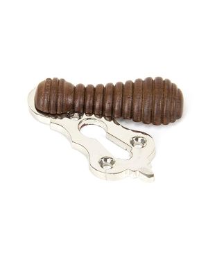 Rosewood & Polished Nickel Beehive Escutcheon