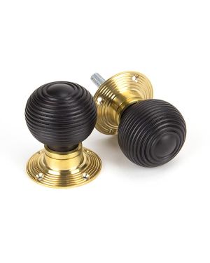 Ebony and PB Cottage Mortice/Rim Knob Set - Small