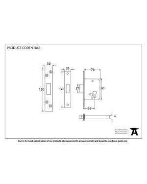 Black 3" Euro Profile Dead Lock