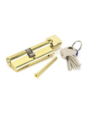 Lacquered Brass 40/40 Euro Cylinder/Thumbturn