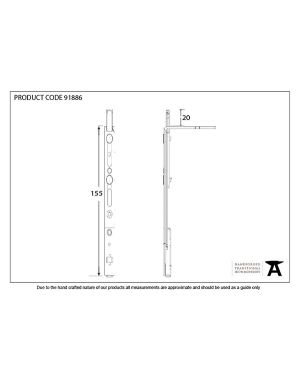 155mm SS Shoot Bolt for Door Espag Lock