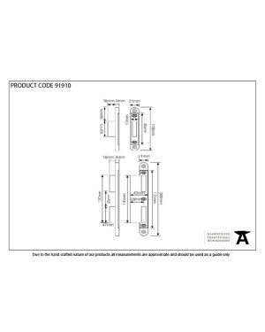 Bright Zinc Plated Espag Keep Set - 57mm Door