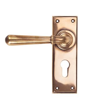 Polished Bronze Newbury Lever Euro Lock Set