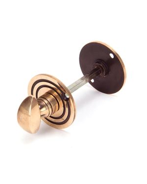Polished Bronze Round Bathroom Thumbturn