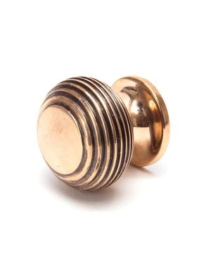Polished Bronze Beehive Cabinet Knob 30mm