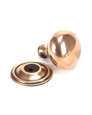 Polished Bronze Mushroom Cabinet Knob 38mm