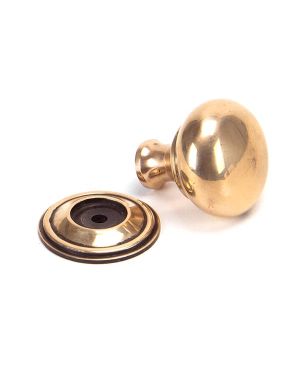 Polished Bronze Mushroom Cabinet Knob 32mm
