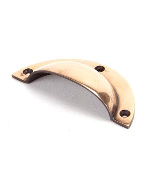 Polished Bronze 4" Plain Drawer Pull