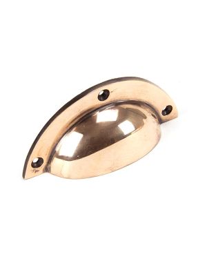 Polished Bronze 4" Plain Drawer Pull